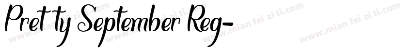 Pretty September Reg字体转换